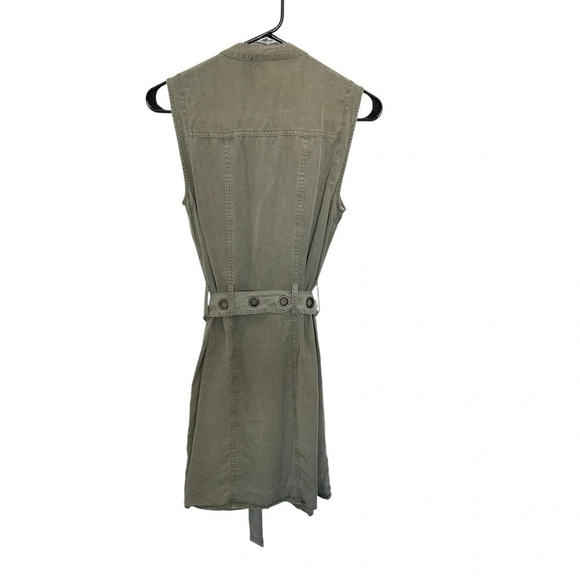 Splendid Women’s Wilder Tencel Sleeveless Button Down Dress Olive Green Size XS - Picture 9 of 9